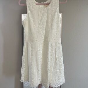 Japna White Lace women Dress size L